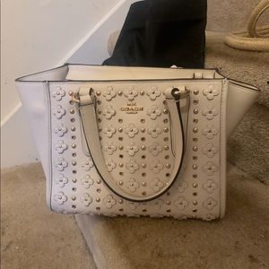 Coach Mini Crosby Carryall Floral Rivets Leather